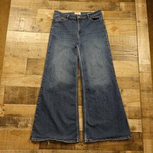 Wrangler High-Rise Wide Leg Jeans Women’s 16 Blue Denim Vintage-Inspired